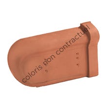 Non-interlocking right hand verge stop end tile Rec M3 Weathered