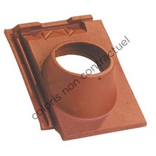 Pipe collar tile ARBOISE RECTANGULAR 126 (conform to Mechanical Ventilation) Old Red
