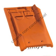 Ventilating tile Monopole N°1 (opening 20 cm² ) Gloss Black