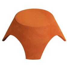 Flat junction and finial base with 4 round openings Natural Red